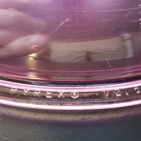 Vintage Pyrex/Corning #27/V2/5Cup Cranberry Purple Glass Cookware Lid Only - Picture 4 of 14